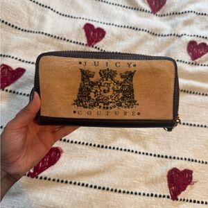 Juicy Couture Beige and Dark Brown Wallet